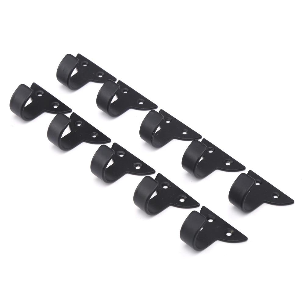 10Set with Screws Wall Hooks Black Towel Hook Hanging Wall Hangers  Laundry Room