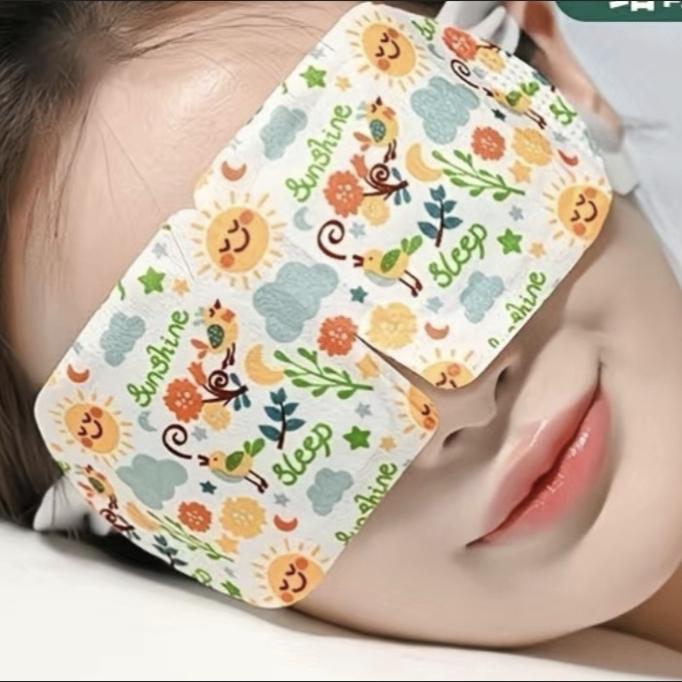 Steam Eye Mask with Essential Oils  - Self-Heating Warm Compress for Dry Eyes & Dark Circles, Relaxing Spa Treatment for Better Sleep