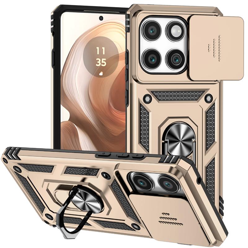 Full Cover For Motorola Edge 2025 Case For Moto Edge 2025 Push Window Magnetic Phone Holder Back Case For Moto Edge 2025 Case