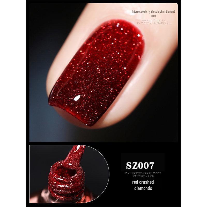 18-Color Ultra Bright Crushed Diamond Glitter Nail Gel Polish