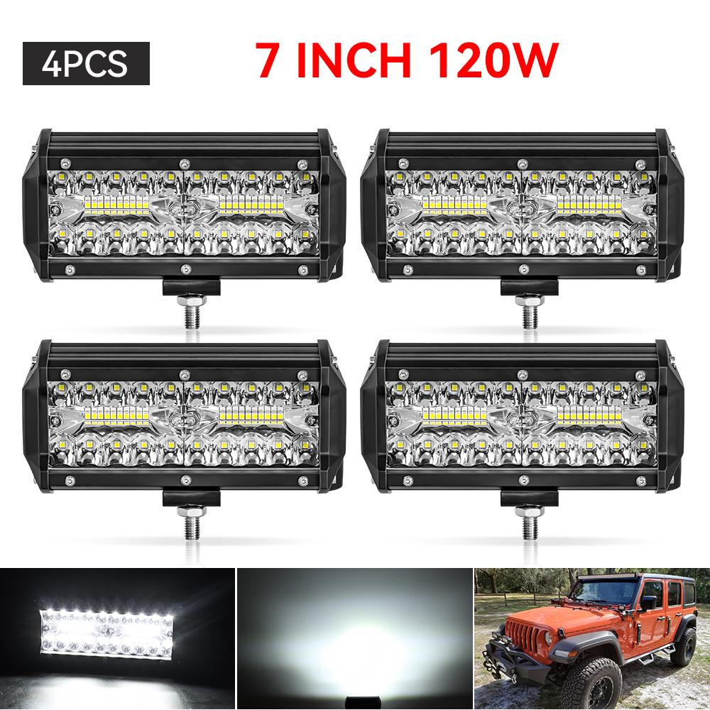 12V 24V LED Bar Offroad Spot Flood Combo LED Light Bar/Work Light for Truck Car SUV 4WD 4x4 Boat ATV Barra LED Headlights