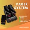 Restaurant 16 Pagers Wireless Number Calling System Two Remind Modes Customer Service Management Paging System