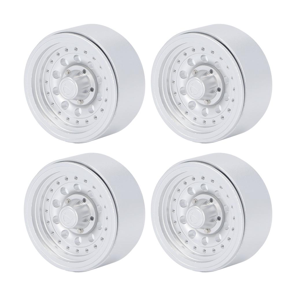 4PCS RC Beadlock Wheel Rim Set 1.9 Inch Aluminum Alloy 1/10 RC Car Wheel Hub for Axial SCX10 I II II