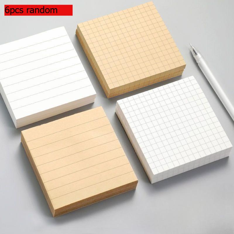 Sticky Notes Are Sticky and Gift Can Be Peeled Cowhide Colored Paper Grid Simple and Can Student Office School Supplies Lovely