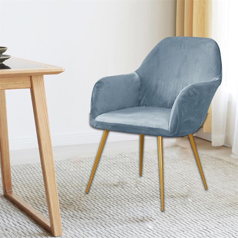 High Arm Chair Cover Super Soft Velvet Elastic Dining Chair Slipcovers Chair Seat Protector For Dining Room Home Decor