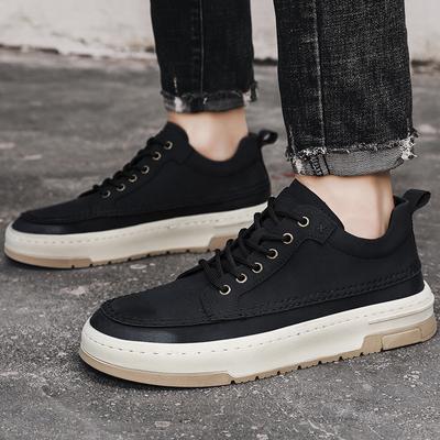 High-quality and Trendy Men's Board Shoes and Leather Shoes Thick Soled Comfortable Walking Board Party Versatile Walking Shoes
