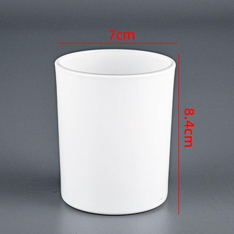 Colored Frosted Glass Candle Jar with Optional Lid - Creative Wide Mouth Design