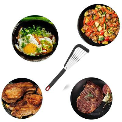 Hochtemperaturbeständige Küchen-Kochgeschirr-Utensilien, auslaufsicherer Löffel, Fischfilet-Edelstahl-Bratspatel