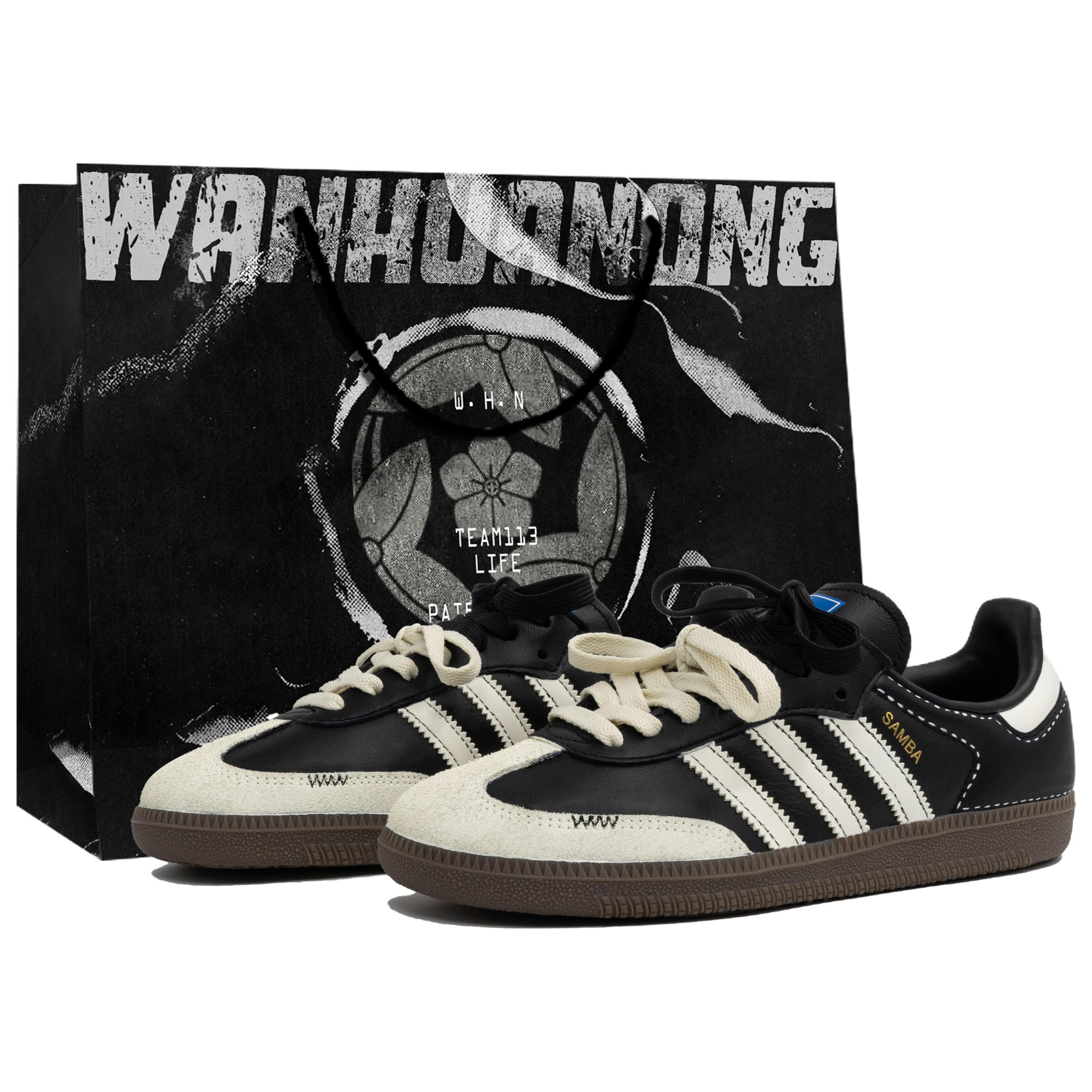 

Adidas Originals SAMBA OG Myriad Flowers Entwined, Black Multicolor, Shopping Bag Slip Resistant Abrasion Resistant B75807(Team1023-S-BOX) 40