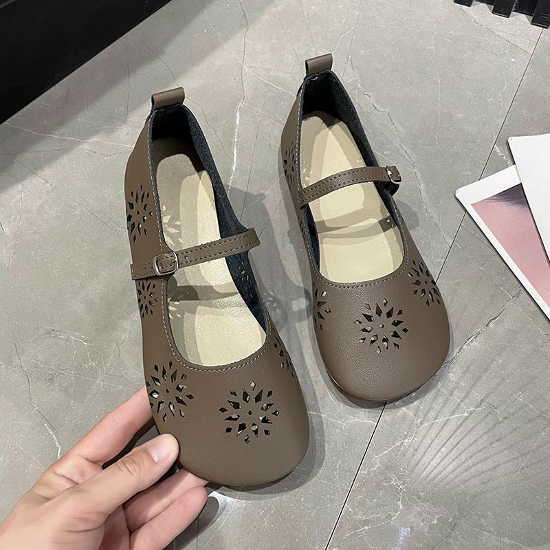Fashion Spring Autumn Design Barefoot Ballet Mary Jane Women's Flat Soft Shoes Hollow Soft Sole Casuals Shoes Loafers Zapatos De Mujer