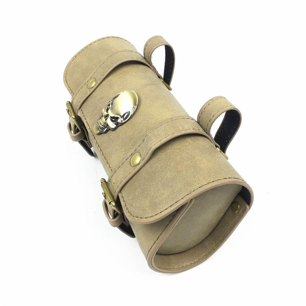 Universal Motorcycle Fork Tool Bags Storage Leather Travel Pouch Front Luggage Bag For Harley Honda Yamaha Suzuki