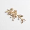 10x Gold Alloy Flower Leaves Embellishment Flatback Button for Wedding Craft