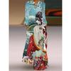 Long Sleeve Dress Classical Beauty Pattern Print Dress Stage Show Performance Wear Travel Photography Clothes