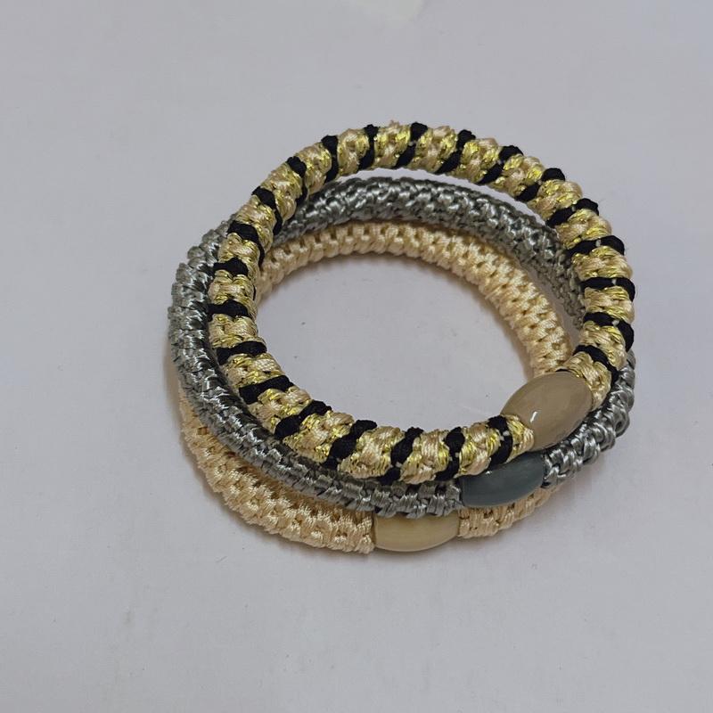 3 Stück/Set Damen Mode Golddraht Haargummis Elastische Spiralhaargummis Für Mädchen Haarspangen Scrunchie-Accessoires Knekkies