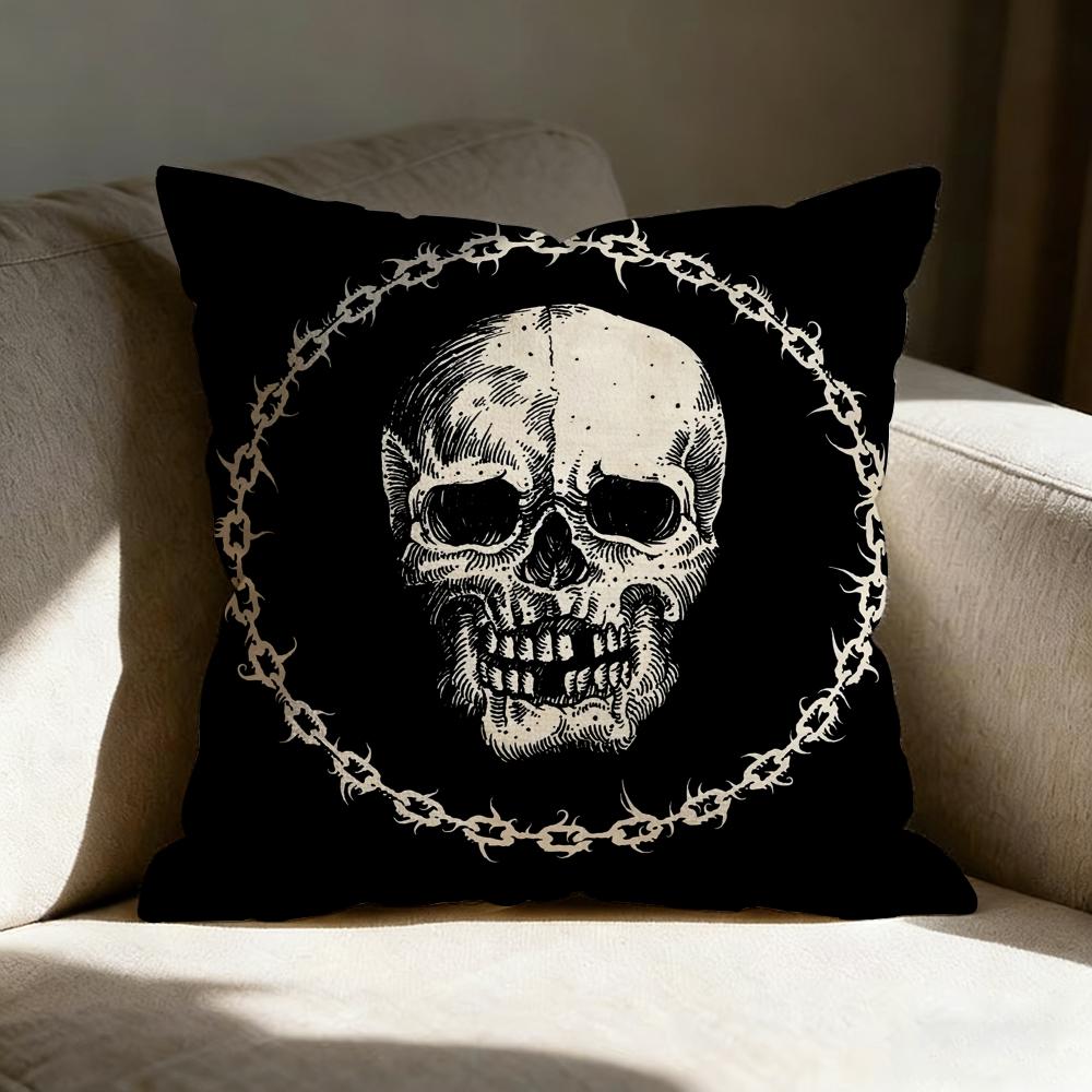 Skull Crossbones Pillow Case Pillowcase Doublesided Printed Sofa Cushion Bedroom Headboard Pillow