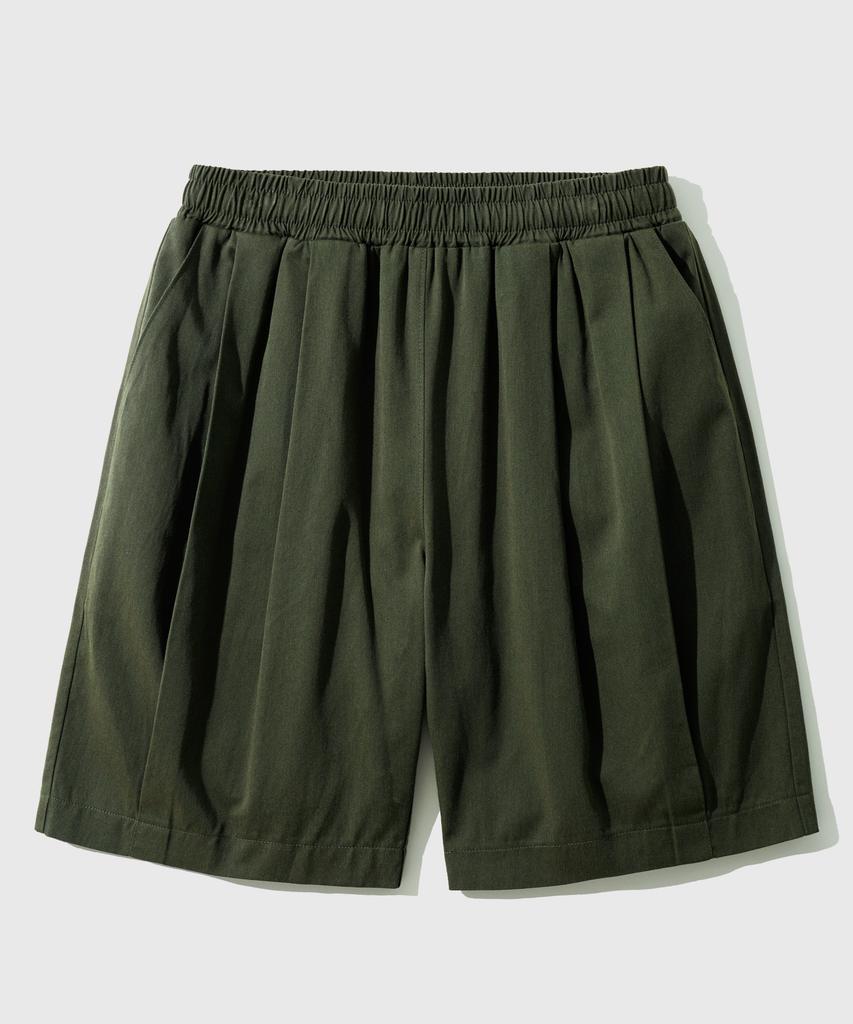 JEMUT Nose Tencel Cotton Double-Pleat Bermuda Shorts 8 Styles Khaki Kjsp2480
