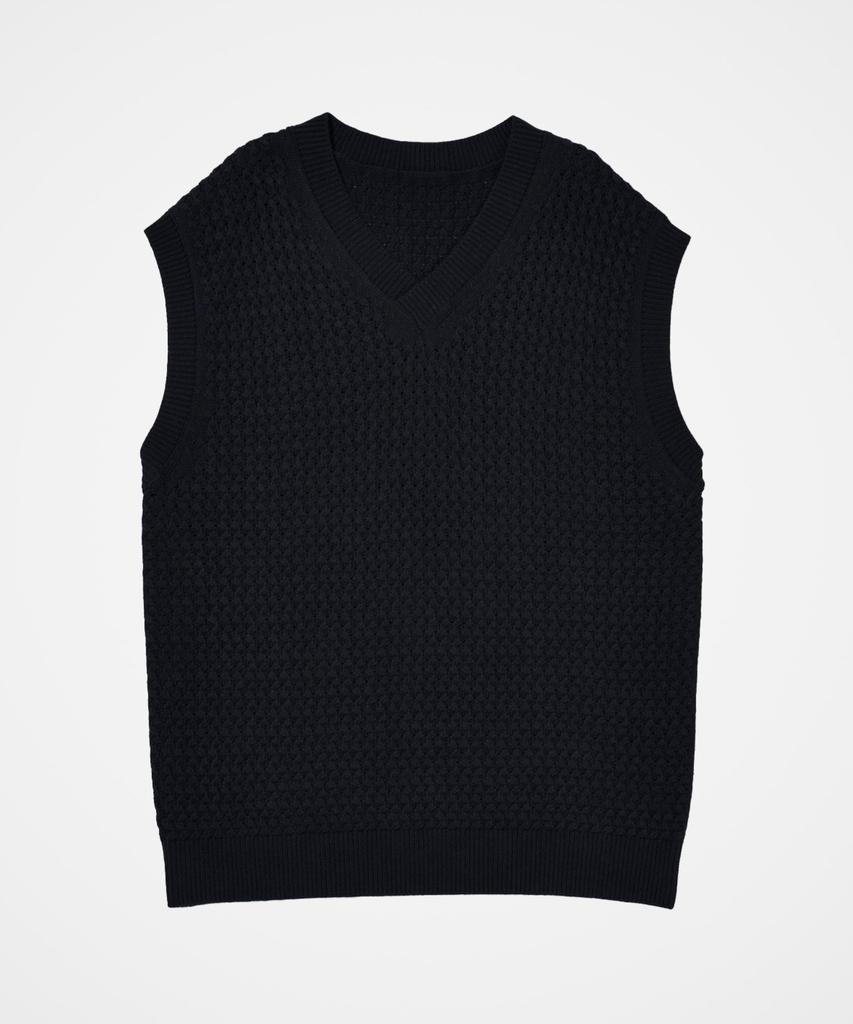 210Edit Herren V-Ausschnitt Strickweste_Zd3Sw007_Nav