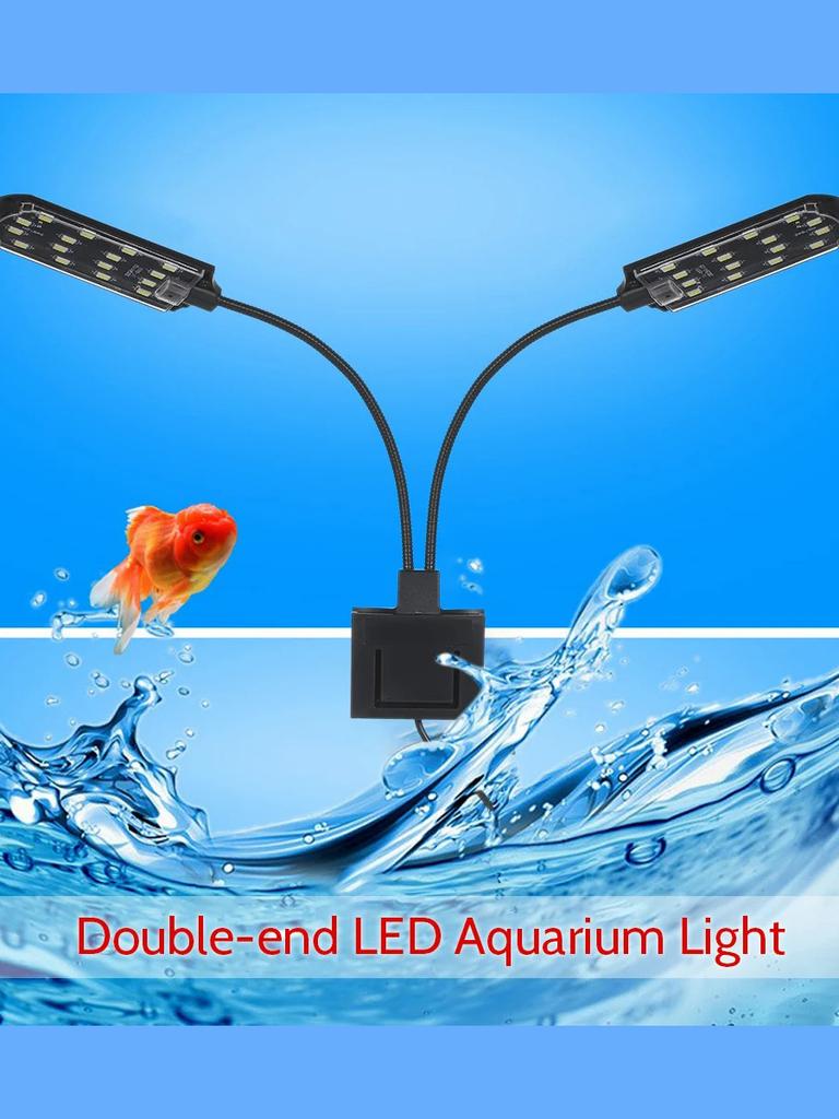 D2 AC220V 10W 32LED Doppelseitige Aquariumleuchte Lampe LED Fischglaslampe Flexible Biegbare Beleuchtung Aquarium Fischbecken Zubehör