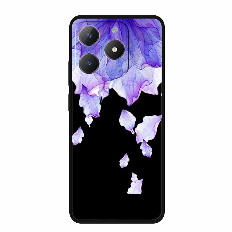 Black Silicone Case For Realme Narzo N61 Case N 61 Funda Cartoon Cat Soft Back Cover For Realme Note 60 Phone Case Shells Coque