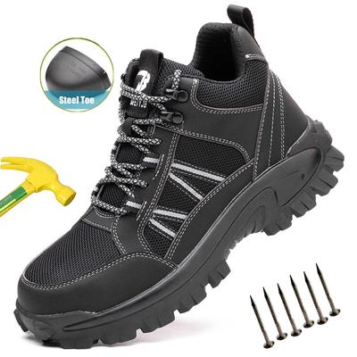 Sicherheitsschuhe für Herren Arbeitssneaker Unzerstörbare Schuhe Durchstichfeste Schutzschuhe Arbeitsstiefel Leichte High-Top-Schuhe