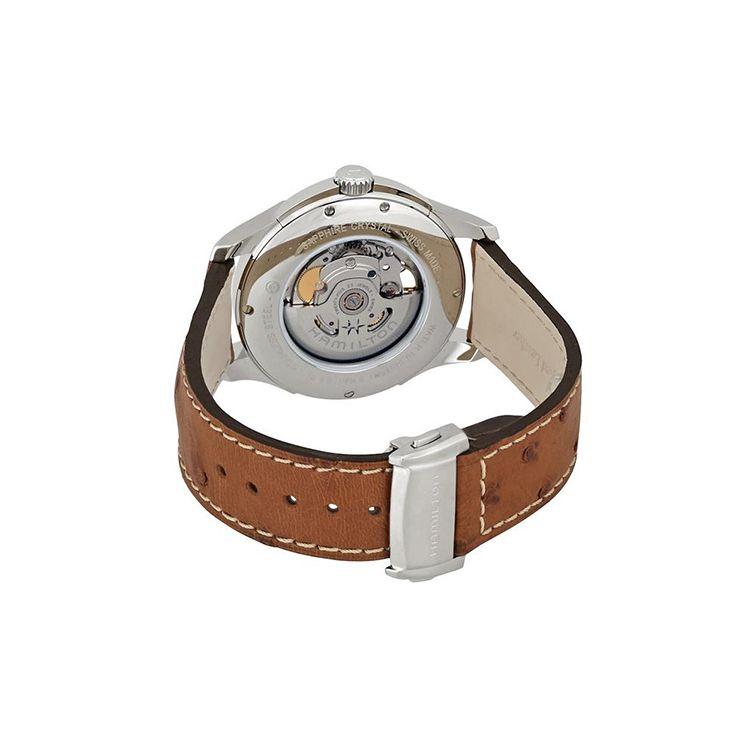 Hamilton Jazzmaster Automatic Mechanical Movement 50M Water Resistant Watch 40Mm Black Dial Stainless Steel Case Genuine Leather Strap H32565585