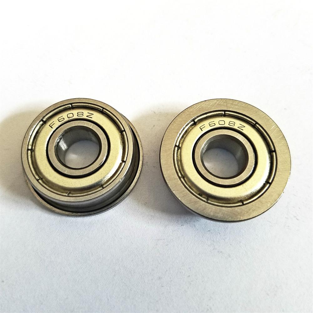 10ks Nové F608ZZ 8mm*22mm*7mm Kuličková ložiska s přírubou Metrická kuličková ložiska s přírubou