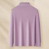 MONTAGUT Men's Autumn Breathable Long-Sleeve Mesh Pique Polo Shirt with Jacquard Collar
