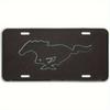 Placa de Lata com Emblema Mustang 15x30 cm, Placa de Licença Divertida para Decoração de Garagem de Carro, Acessório de Arte de Parede de Metal para Entusiastas de Automóveis