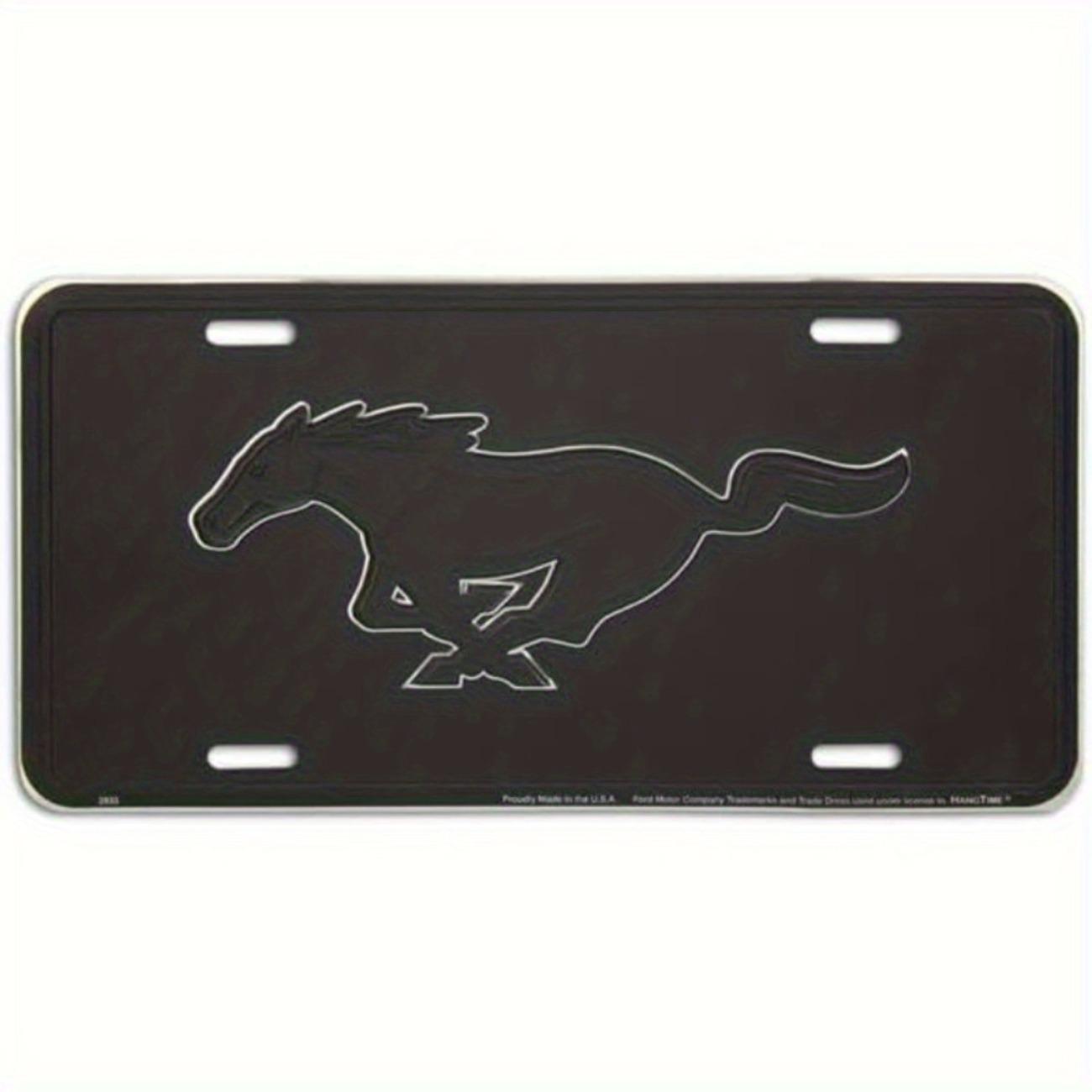 

Металлическая табличка с эмблемой Mustang 6x12 дюймов, Оригинальная номерная табличка для декора автомобиля, гаража, Металлический настенный аксессуар для автолюбителей чёрный