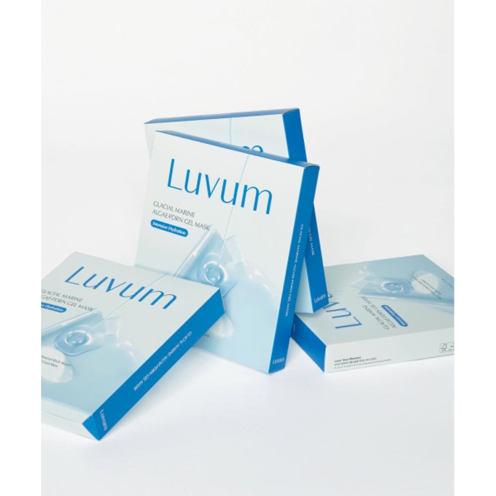Luvum [free Pdrn Serum Sachet Large Volume 15 Sheets] Lavium Ulleungdo Marine Water Pdrn Cooling Gel Mask  Pack Of 5  Pack Of 3
