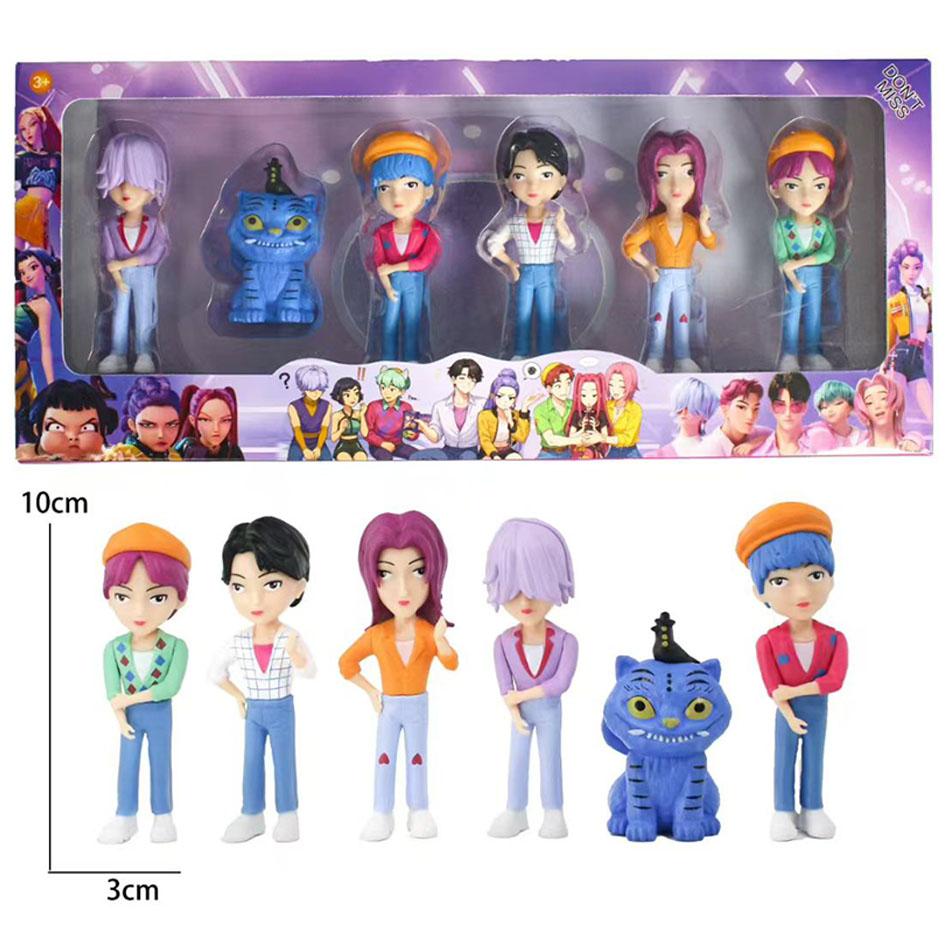 NEW Kpop Devil Hunter Rumi Zoe Mira anime polyvinyl chloride character collection desktop trinkets Childrens New Year gift
