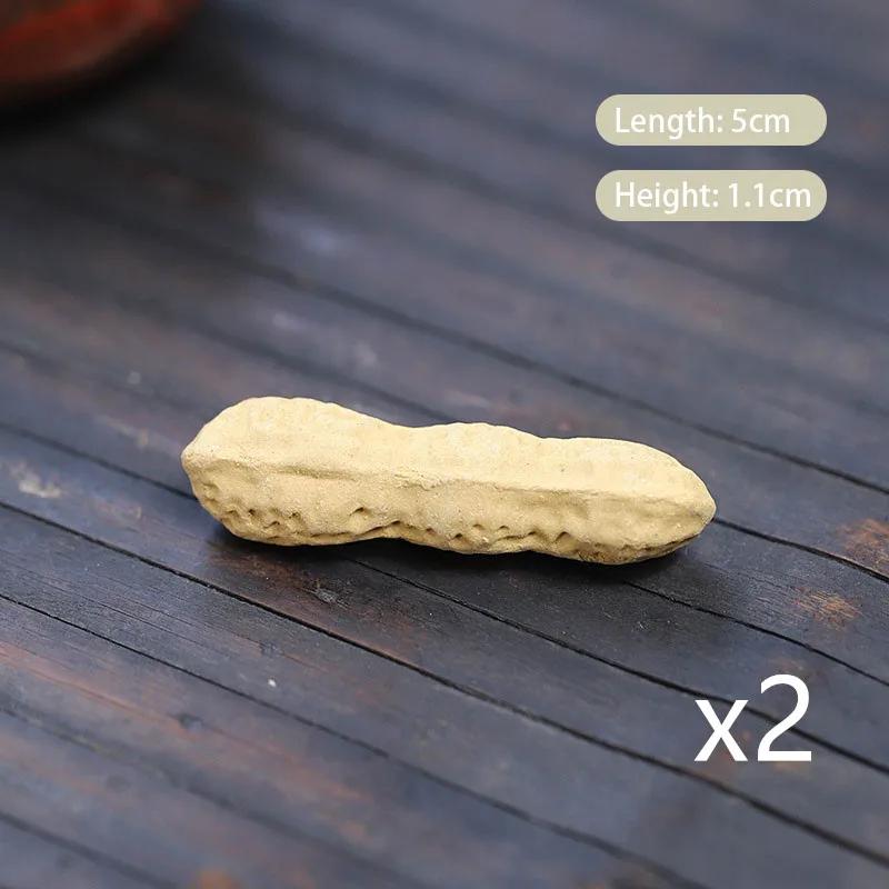 Chinese Yixing Purple Clay Tea Pet Decor Handmade Peanut Model Ornaments Sculpture Tea Figurine Crafts Tea Set Decoration Peanut Tea Pet