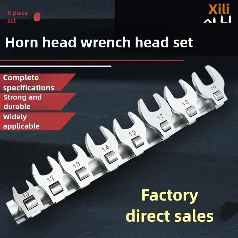 8-Piece Adjustable Wrench Set with Replaceable Head - Compatible with Midway Tools, Carbon Steel DIY Hand Tool Accessories
