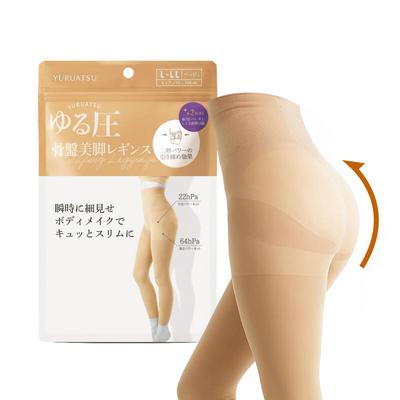 Japanese Direct Import Hip-up Correction Compression Leggings (beige) G