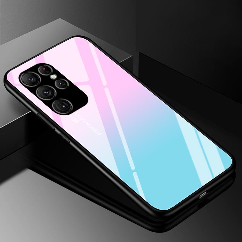 For Samsung S25 Ultra Case Cover Tempered Glass Cases for Samsung Galaxy S25 Ultra Luxury Hard Back Bumper S25Ultra S 25 Ultra