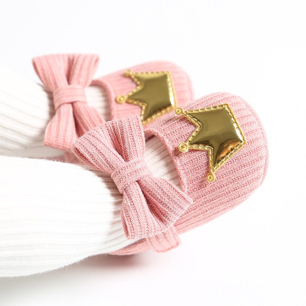 MYGGPP Woolen Baby Princess Schuhe Babyschuhe Schuhe mit weichem Boden Kleine Babyschuhe Frühlings- und Herbstmodelle