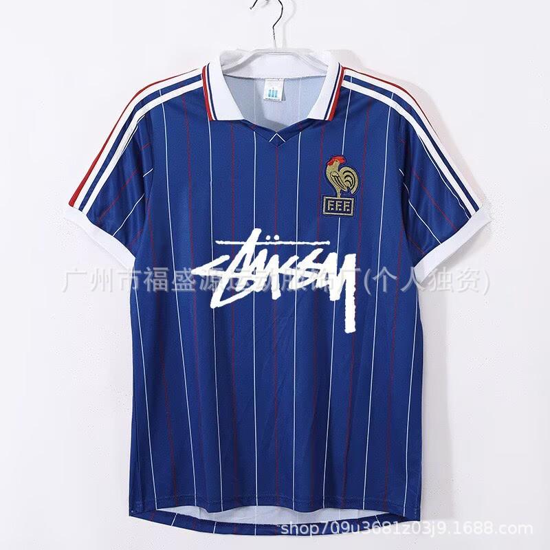 Retro Jersey Brazil Argentina Germany England Portugal Spain Signature Short Sleeved Football