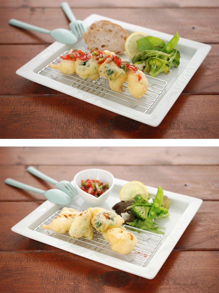 Kuriyama Square Dish, Separate, White, NULL, K-1291, 23.5 x 25 x 2 cm