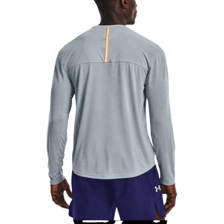 Under Armour Anywhere Training Slim Fit Long Sleeve T-Shirt Men Tops Blue 1379010-465