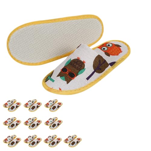 

Kitamurasyokai Slippers, Set of 10, Cute Animal Designs, Kids Room Shoes, Non-Slip, Disposable, Ideal for Hotels, Inns, and Hospitals