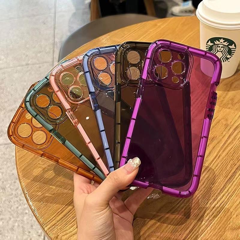 Luxury Transparent Shockproof Phone Case For iPhone 15 Pro Max 14 13 12 11 X Xs Max XR 7 8 Plus Clear Night Light Bumper Cover
