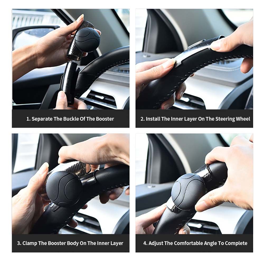 Ball Shaped Metal Bearing Rotation Helper Steering Wheel Booster Spinner Knob Power Handle