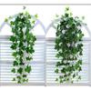 Artificial Vines 2pcs Artificial Morning Glory Trumpet Flower Vine Fake Green Plant Home Garden Wall Fence Outdoor Wedding Hanging Baskets Decor