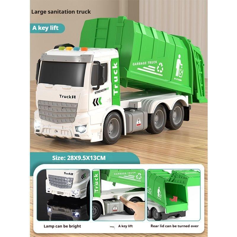 

Детский большой литой мусоровоз санитарный инженерный грузовик транспортная классификация ведро детский ранний образовательный игрушечный автомобиль