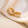 Retro European & American Rhinestone Hoop Earrings - Korean Style Freshness