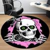 1pc Skull, Ripper Carpet, Round Non Slip Durable Large Size Office Carpet, Suitable for Office