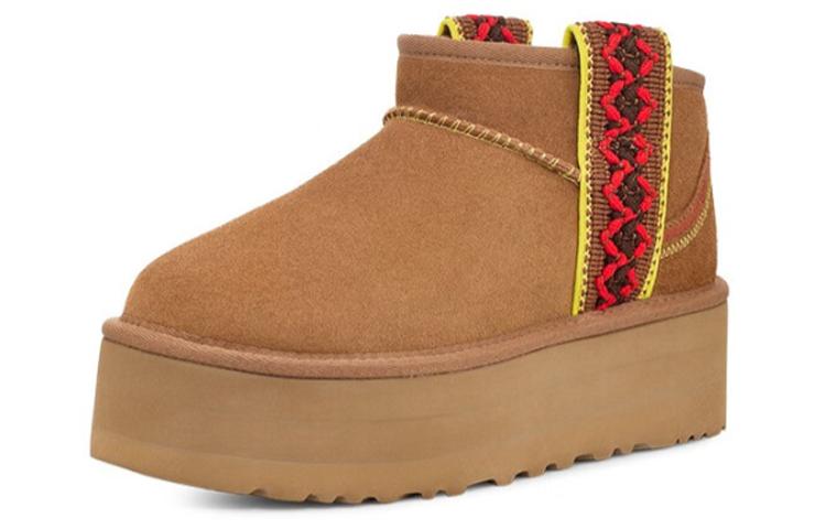 UGG Classic Ultra Mini Braid Boot Chestnut Women's 1138491-CHE