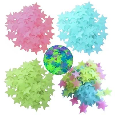 100pcs Fluorescent Glow In the Dark Stars Wall Stickers for Kids Rooms Decoration Livingroom Baby Bedroom Ceiling Home Decor