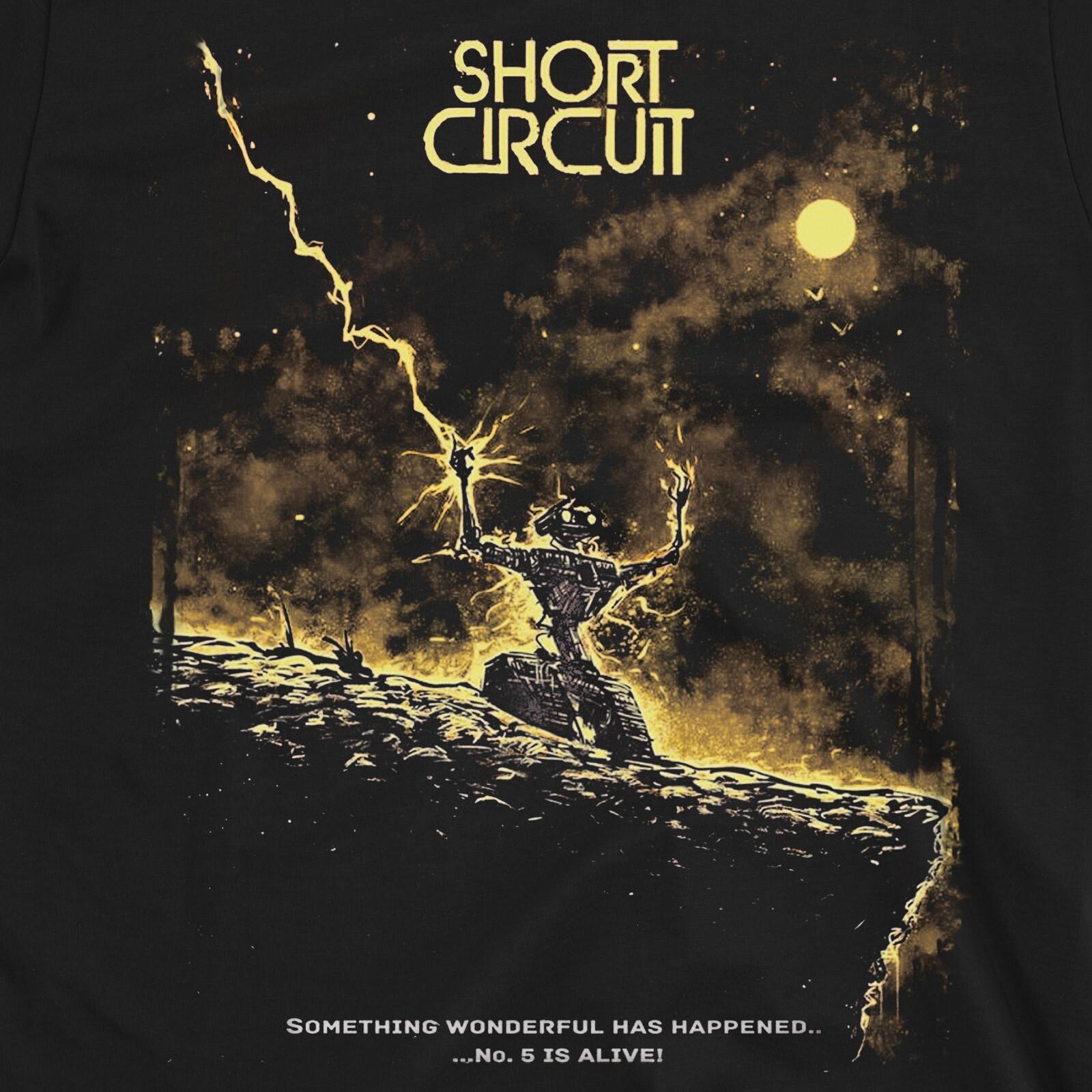 Short Circuit Johnny 5 Revival Retro Tech Sci-Fi Comedy T-Shirt XXXXL