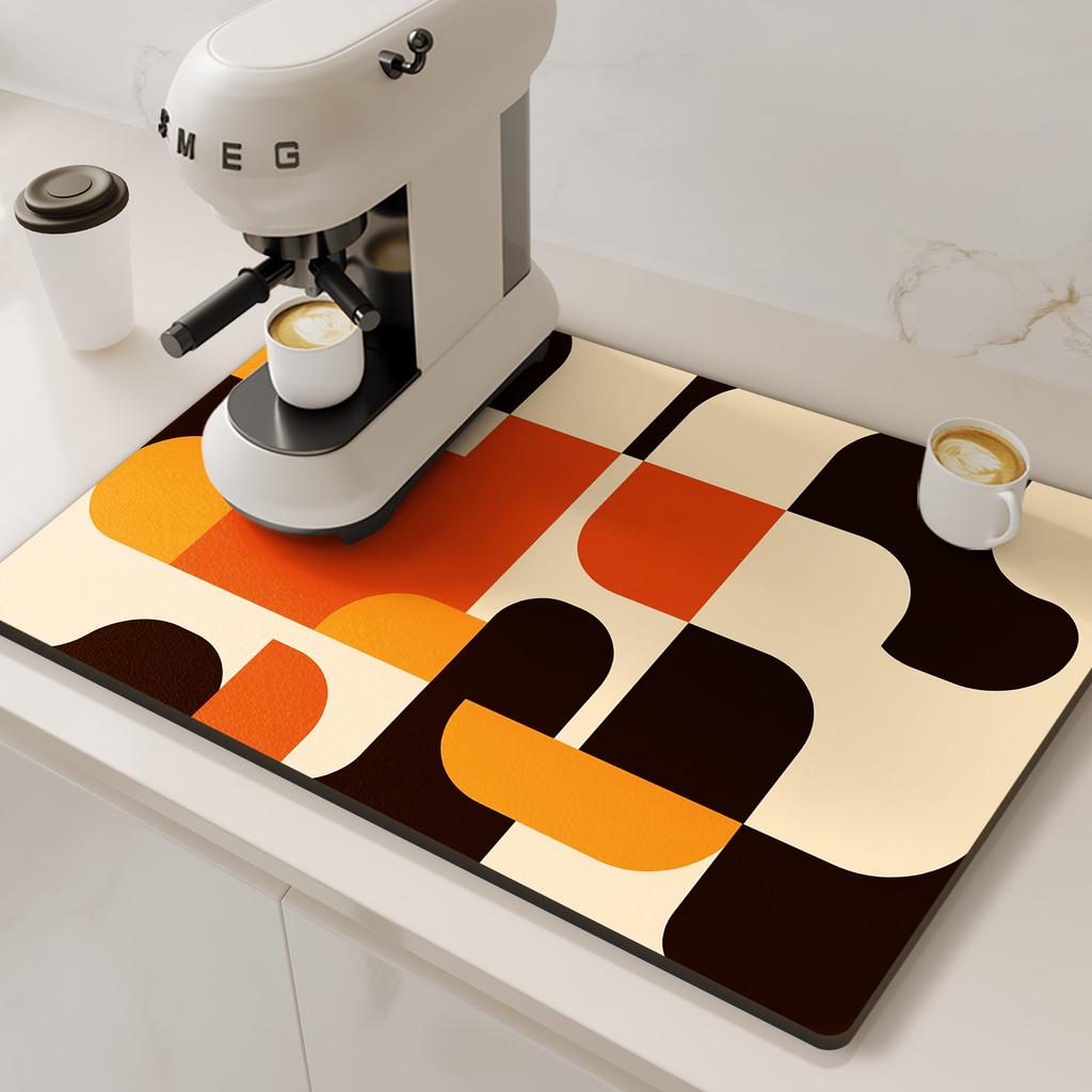 Coffee Machine Mat Drain Pad For Kitchen Non-slip Dish Drying Mats Quick Dry Tableware Faucet Placemat Dinnerware